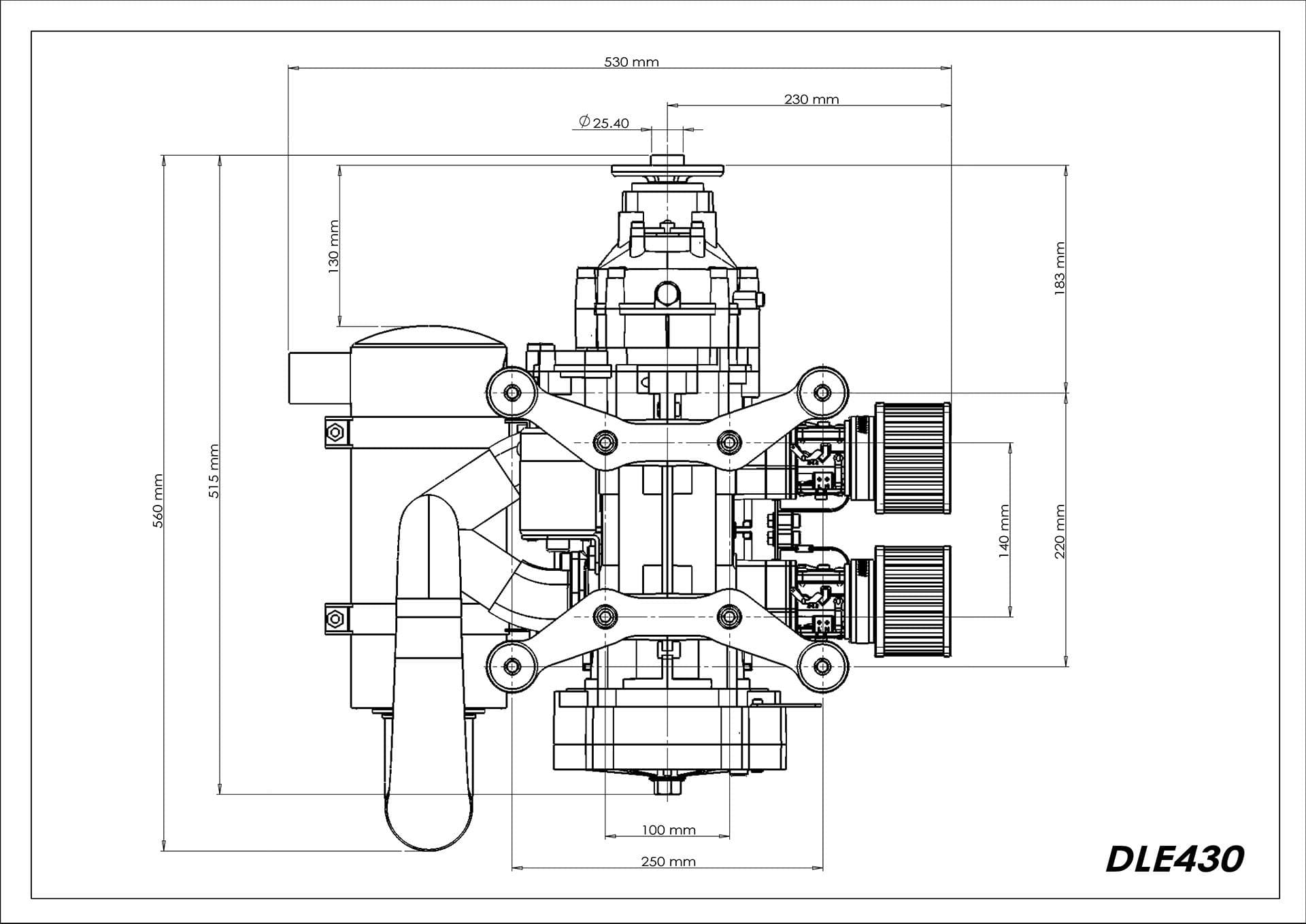 DLE430 尺寸图 2