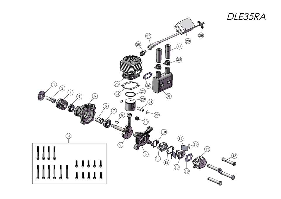 DLE35RA Dimension Diagram 1