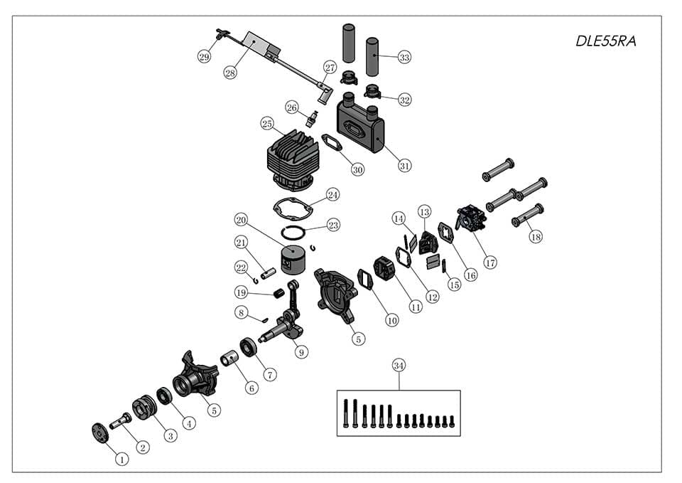 DLE55RA Dimension Diagram 1